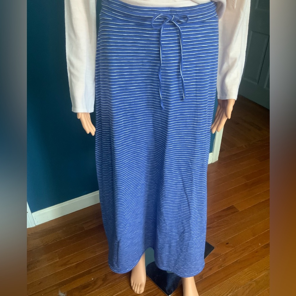 Blue Striped Women's Skirt cotton spandex  Talbots XS